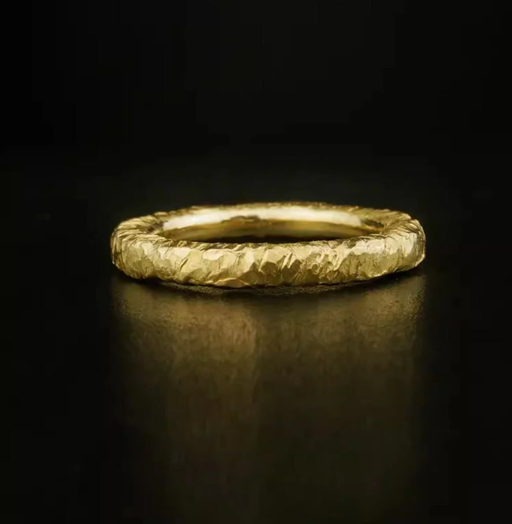 4mm Hammered Donut Ring - Image 8