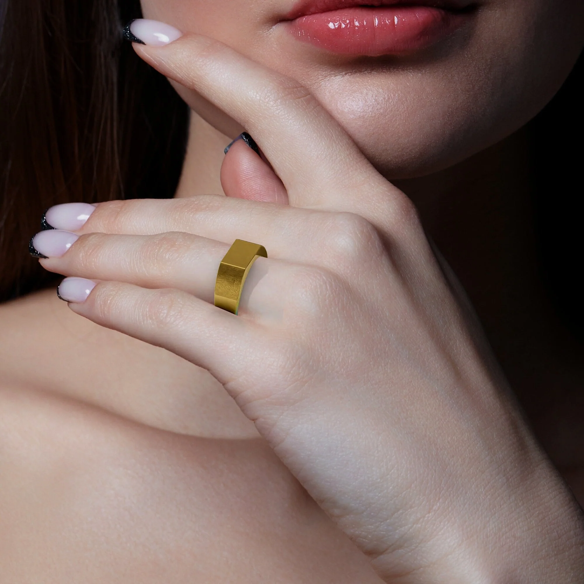 Rectangle Signet Ring - Image 5