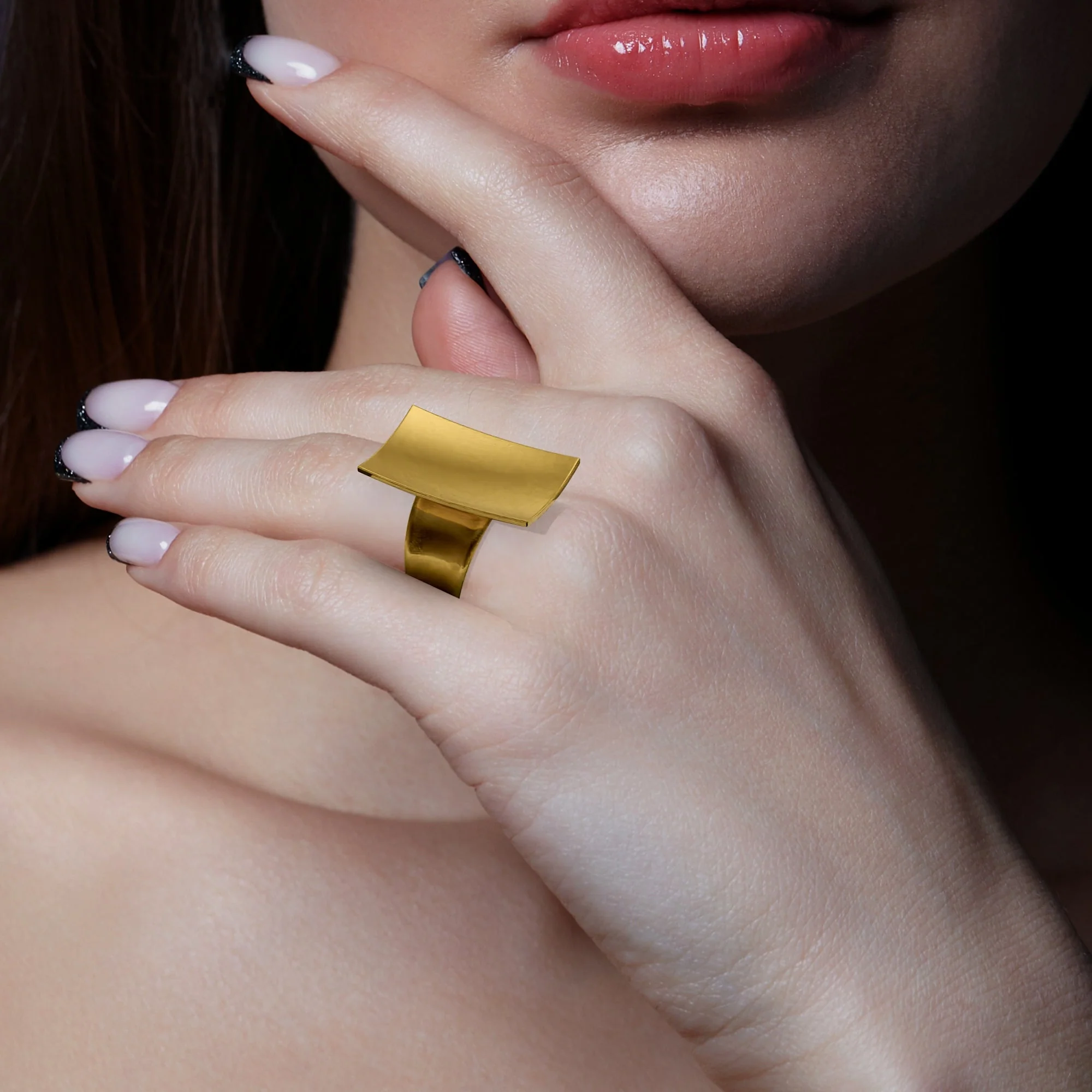 Rectangle Shield Ring - Image 6