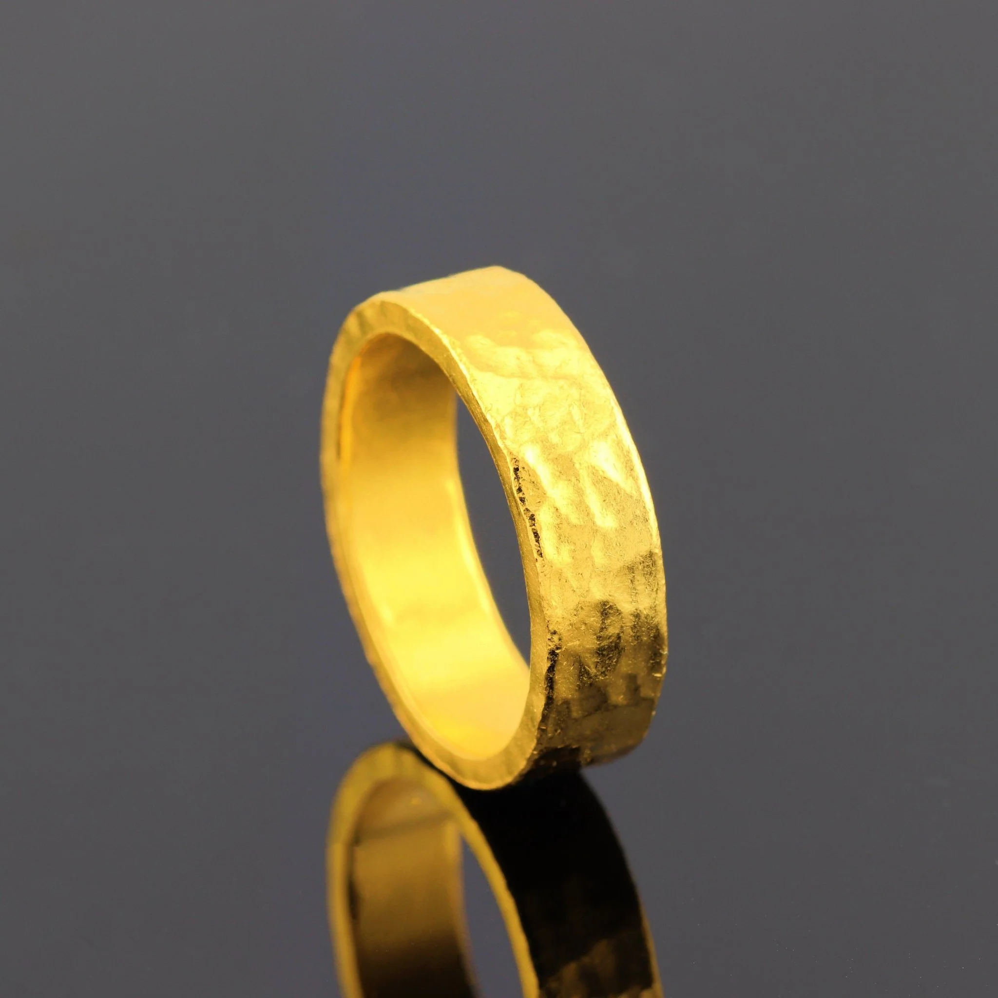 6mm Hammered Flat Band - Image 6