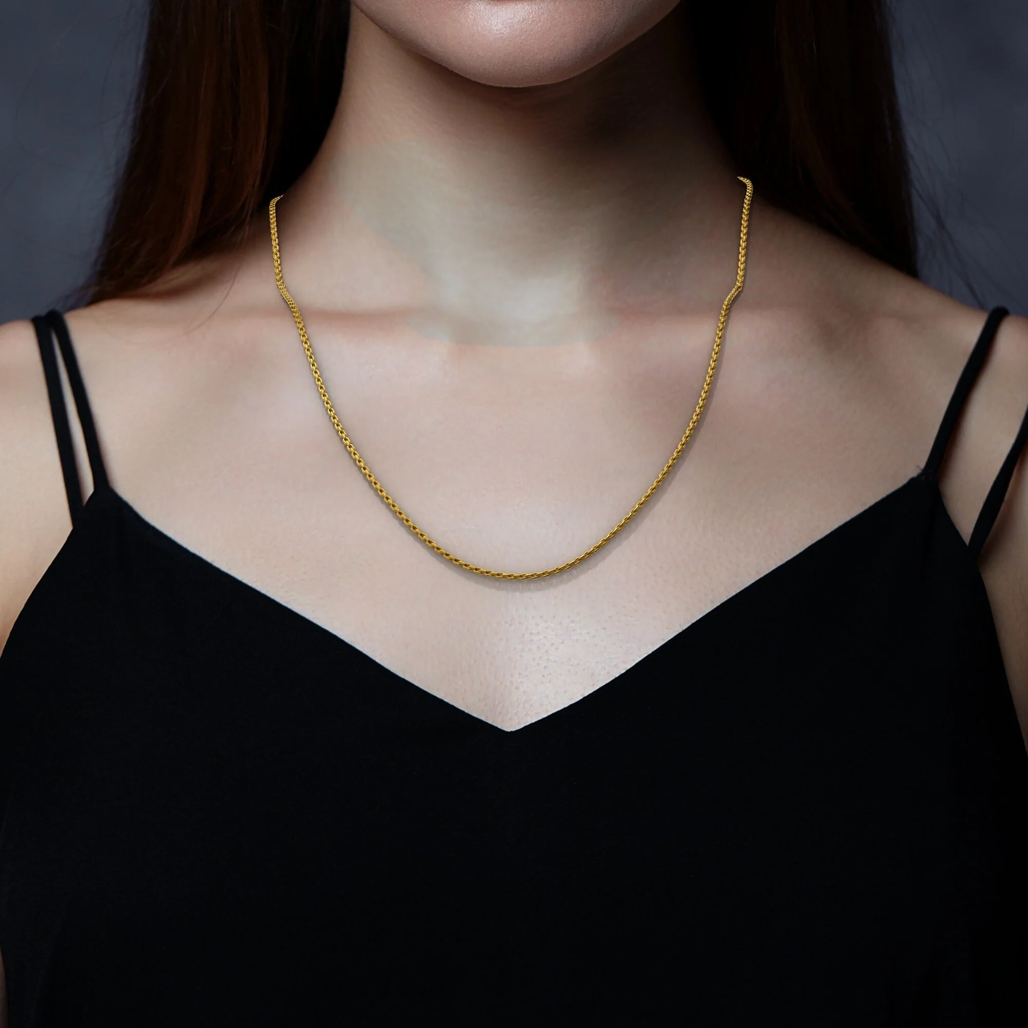 3mm Narrow Link Chain Necklace - Image 3